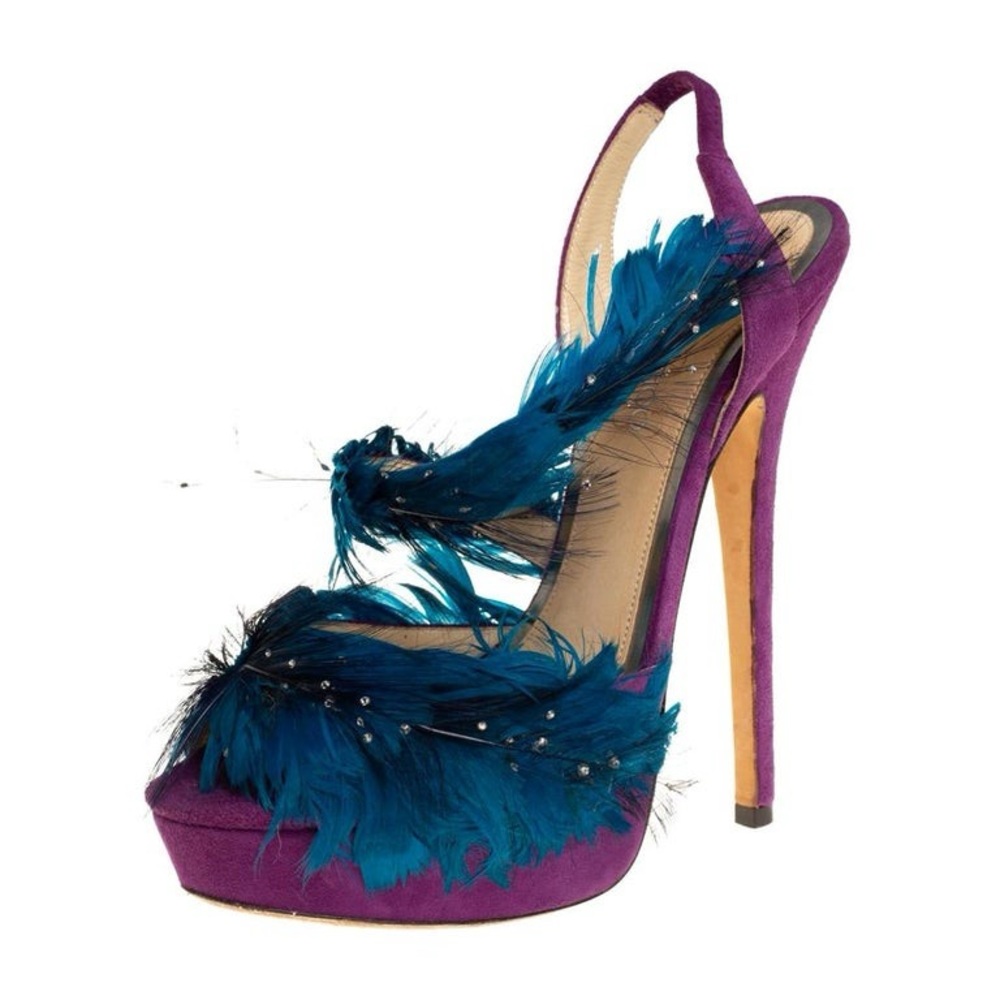 Jimmy Choo feather heals